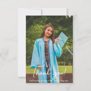 Élégant Carte de remerciements de graduation de sc