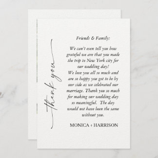 Élégant Carte de remerciements de script avec phot