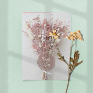 Elégant Carte de remerciements floral avec Messa c