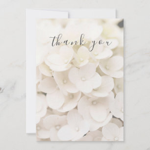 Élégant Carte de remerciements floral blanc