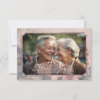 Elégant Carte de remerciements Mariage à l'ancienn