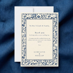 Élégant Carte de remerciements Mariage botanique