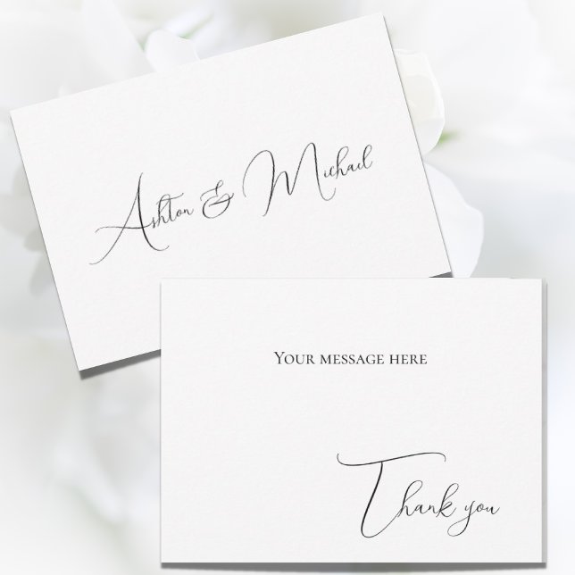 Élégant Carte de remerciements moderne à plat (Créateur téléchargé)