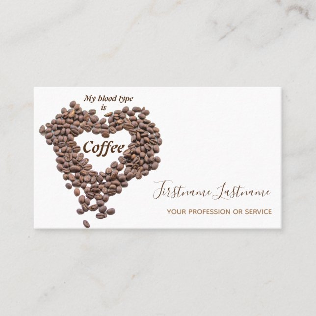 Élégant carte de visite Barista et des compagnons  (Devant)
