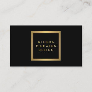 Elégant Carte de visite Black and Gold Designer
