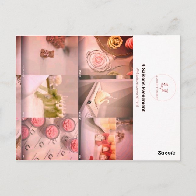 Élégant Carte de visite de bougie | 4saisons.evene (Dos)