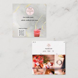 Élégant Carte de visite de bougie | Studio de boug