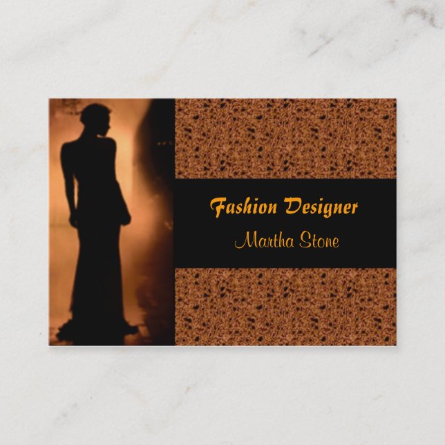 Elégant Carte de visite de concepteur de mode (Devant)