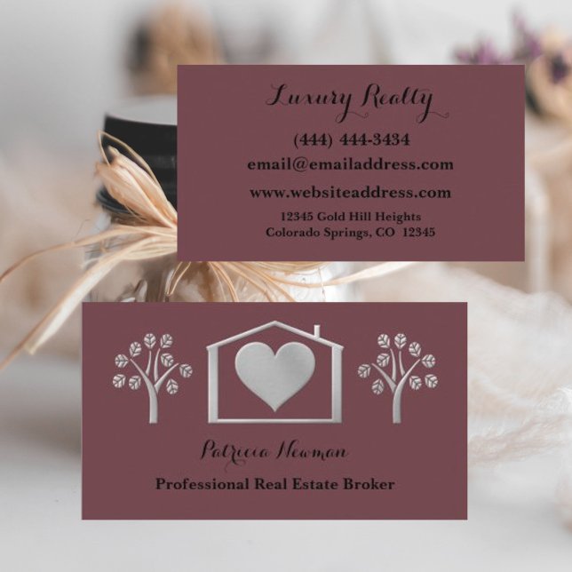 Élégant Carte de visite de courtier immobilier Plu (Créateur téléchargé)