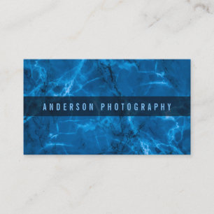 Elégant Carte de visite de design en marbre bleu A