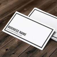 Élégant Carte de visite de frontière noire