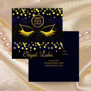 Elégant Carte de visite de Lash Marine & Gold