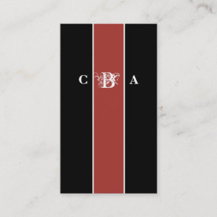 Élégant Carte de visite de monogramme de tourbil