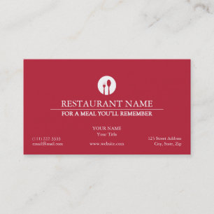 Élégant Carte de visite de restaurant