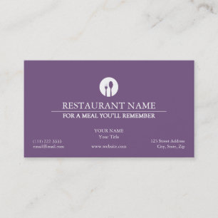 Élégant Carte de visite de restaurant