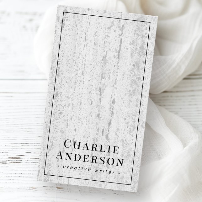 Élégant carte de visite de texture pierre des médi (Elegant social media stone texture business card)