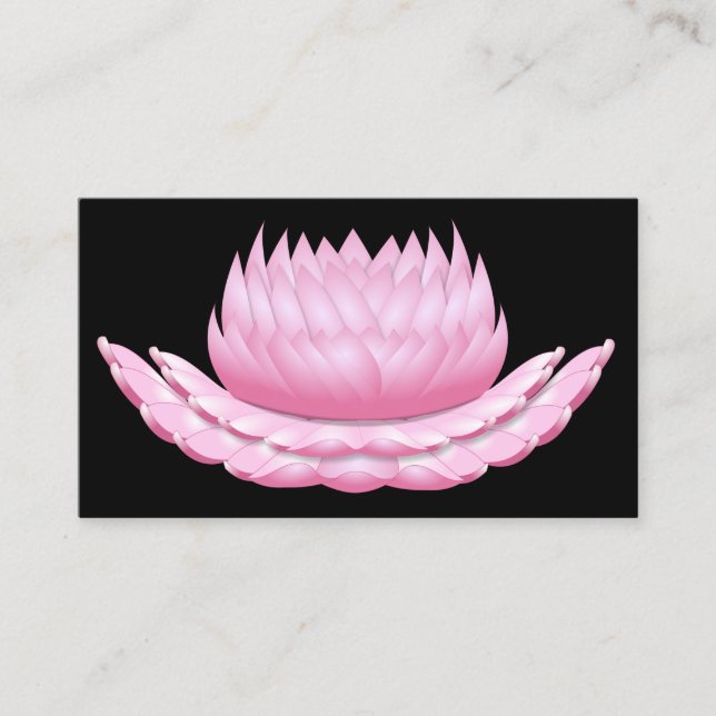 Élégant carte de visite de yoga noir et or (Devant)