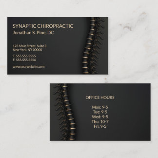 Élégant Carte de visite d'épine noire et d'or