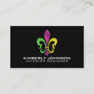 Élégant Carte de visite Design Flour De Lis