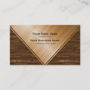 Élégant Carte de visite en bois verni