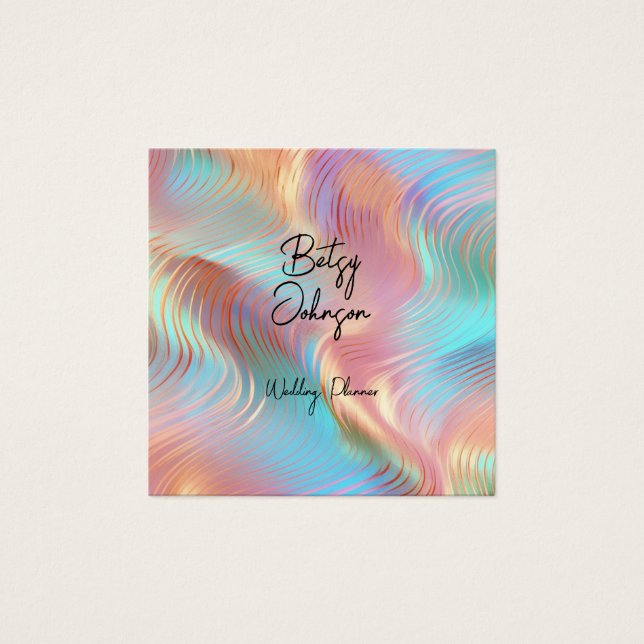 Élégant Carte de visite holographique (Devant)