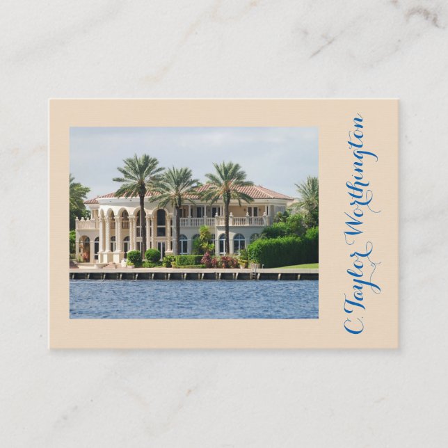 Élégant Carte de visite immobilier Elite (Devant)