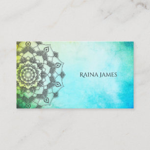 Élégant Carte de visite Lotus Mandala