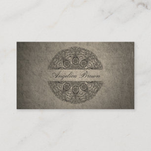 Elégant Carte de visite Mandala avec texture de pi