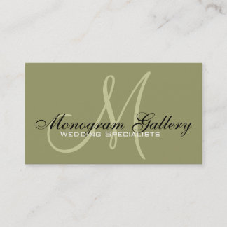Élégant Carte de visite personnalisable Monogram G