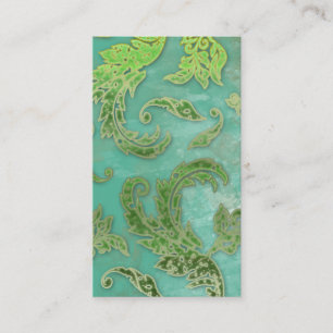 Elégant Carte de visite Vintage Verdigris Swirls