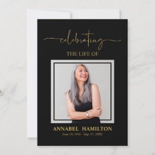Élégant Carte photo funéraire commémoratif pour se