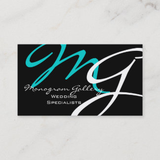 Élégant Cartes de visite de Monogramme moderne