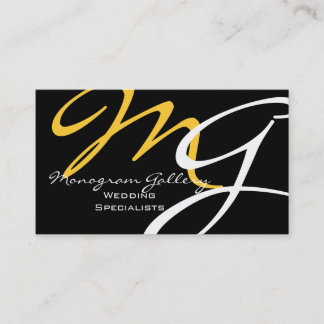 Élégant Cartes de visite de Monogramme moderne