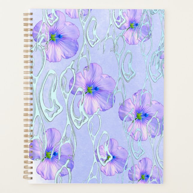 Élégant casque de téléphone à fleurs violettes - A (Devant)
