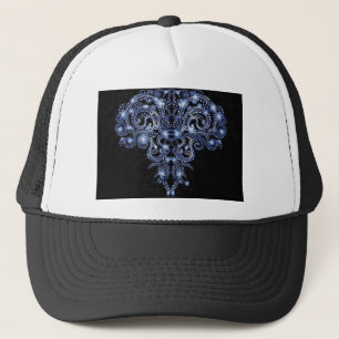 Élégant Casquette bleu scintillant