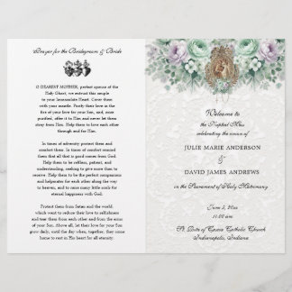 Élégant catholique traditionnel mariage de masse p