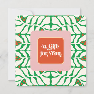 Élégant certificat cadeau de Noël rétro