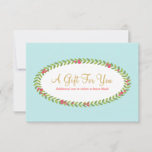 Élégant certificat cadeau de vacances mode et beau