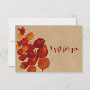 Élégant certificat cadeau Eucalyptus rustique