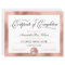 Élégant certificat d'or Rose d'achèvement