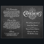 Élégant Chalkboard Mariage programmes de cérémonie<br><div class="desc">Élégant programme de cérémonie de Mariage de tableau noir.</div>