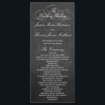 Élégant Chalkboard Wedding Programme Modèle<br><div class="desc">Élégant Modèle du programme de mariage en tableau noir.</div>