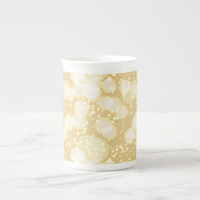 Elégant Champagne Abstrait Bubbles Mug (Devant)