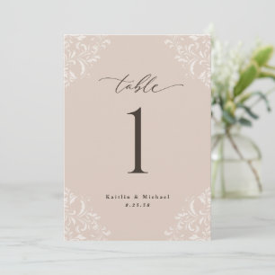 Elégant Champagne Tan 5x7 Mariage Numéros de table