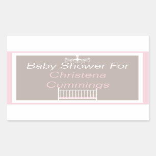Élégant chandelier Baby shower Rectangle Sticker