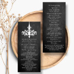 Élégant Chandelier Chalkboard programme de mariage<br><div class="desc">Elégant Chandelier Chalkboard Mariage Collection Programmes.</div>