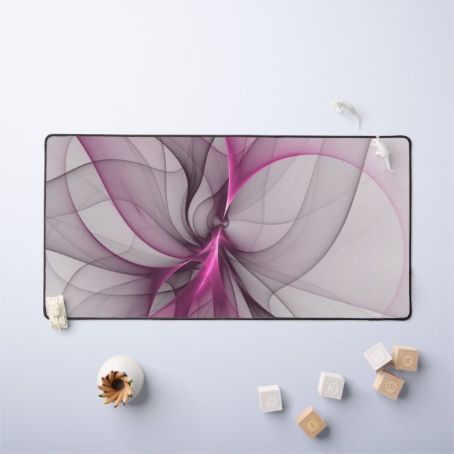 Élégant Chaos Moderne Art Fractal Abstrait Rose (Tableau pour enfants)
