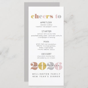 Elégant Cheers to 2024 Silver New Years Menu