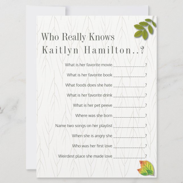 Élégant chêne d'automne Merveilleux minimaliste Ma (Devant)