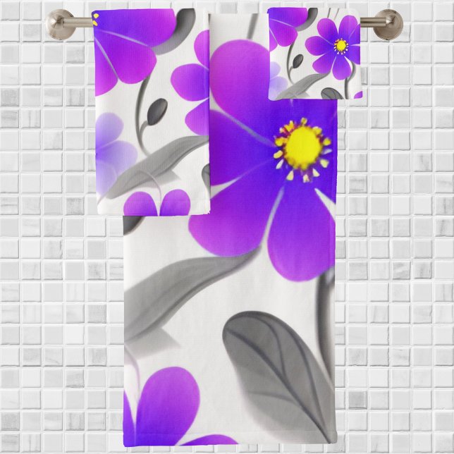 Élégant Chic Élégant Fleur Violet (Créateur téléchargé)